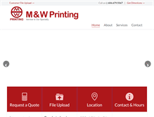 Tablet Screenshot of mwprinting.net